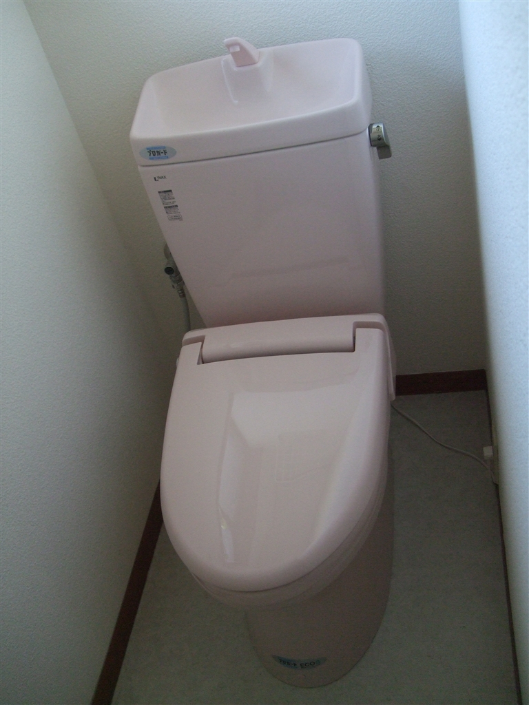 1Fは洋式にしたので、2Fもトイレと床を取替え