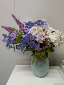 紫陽花とカラー・ケイトウ